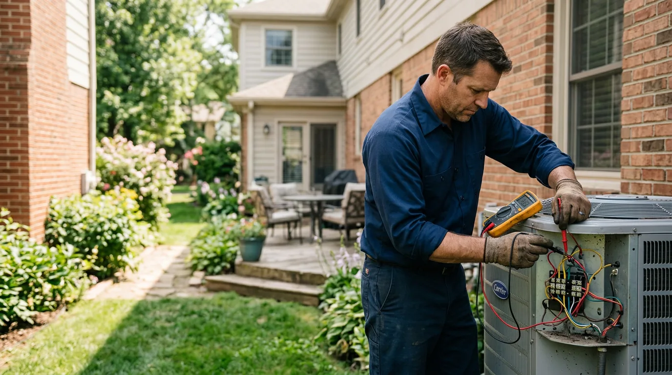 HVAC technician working near Conover, OH